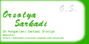 orsolya sarkadi business card